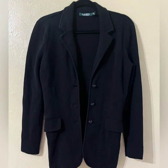 Lauren Ralph Lauren knit cardigan blazer size medium - Picture 2 of 3